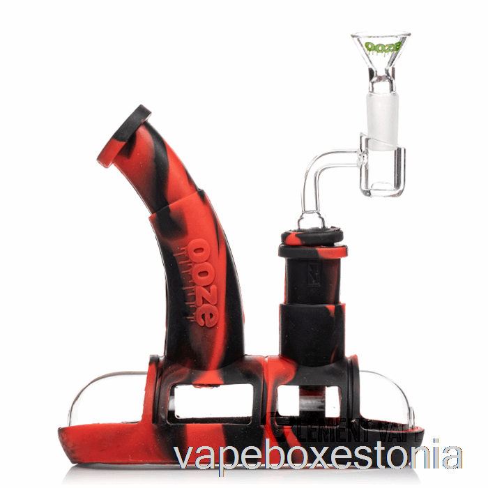 Vape Box Estonia Ooze Aurulaev Silikoon Veetoru Laava (must / Punane)